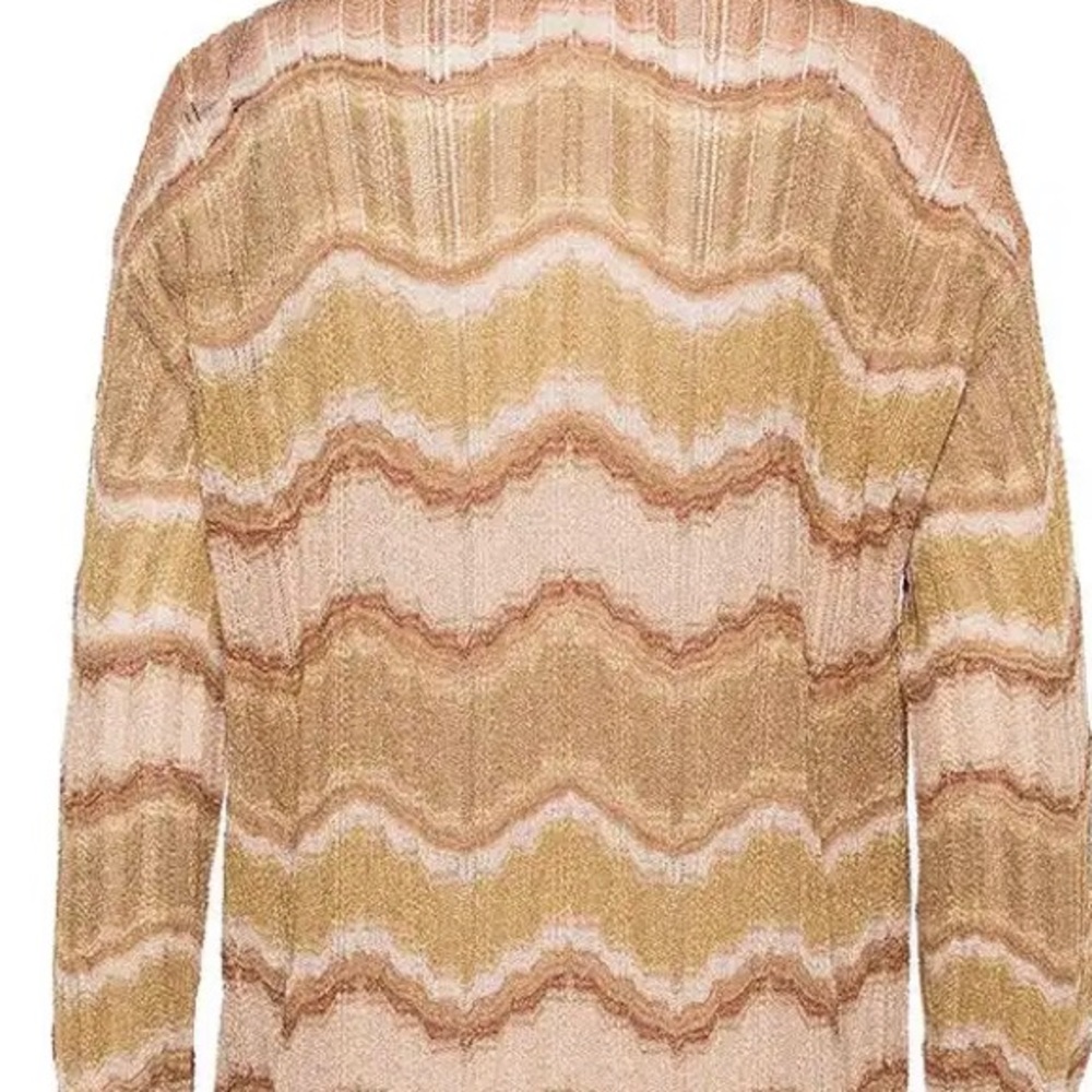 Gold wave pattern M Missoni cardigan